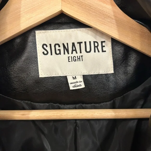 Signature 8 Vegan Leather Rhinestones Fringe Jacket Swiftie Jacket size medium - Picture 10 of 10